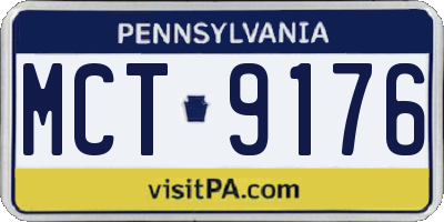 PA license plate MCT9176