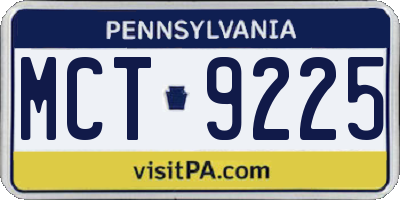 PA license plate MCT9225