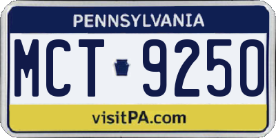 PA license plate MCT9250