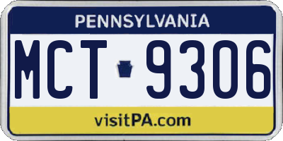 PA license plate MCT9306