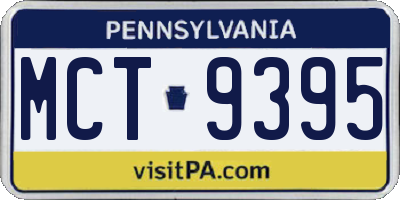 PA license plate MCT9395