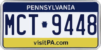 PA license plate MCT9448