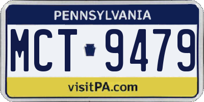 PA license plate MCT9479