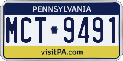 PA license plate MCT9491