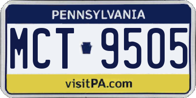 PA license plate MCT9505