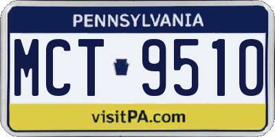 PA license plate MCT9510