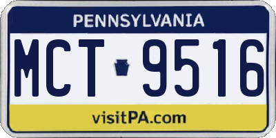 PA license plate MCT9516
