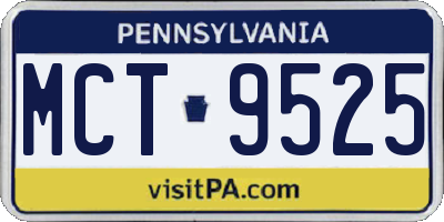PA license plate MCT9525