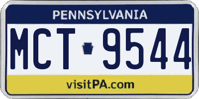 PA license plate MCT9544
