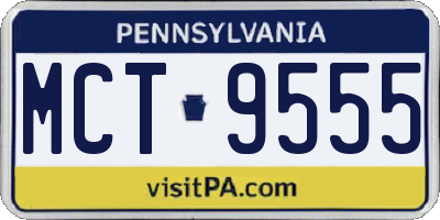 PA license plate MCT9555