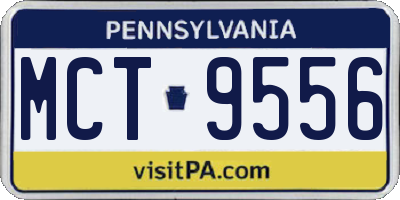 PA license plate MCT9556