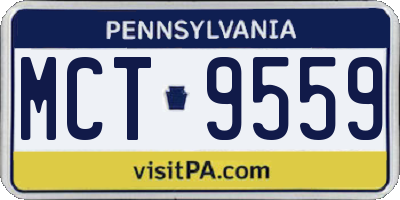 PA license plate MCT9559