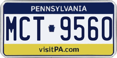 PA license plate MCT9560