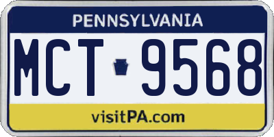PA license plate MCT9568