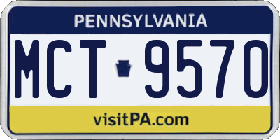 PA license plate MCT9570