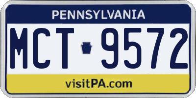 PA license plate MCT9572