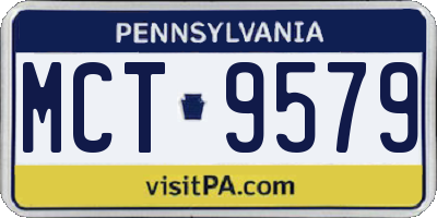 PA license plate MCT9579