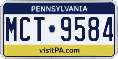PA license plate MCT9584