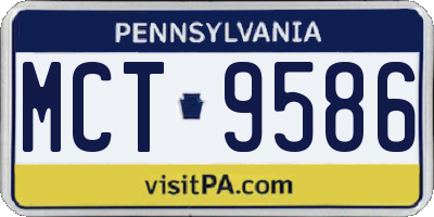 PA license plate MCT9586