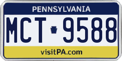 PA license plate MCT9588