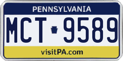 PA license plate MCT9589