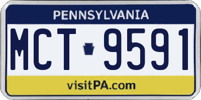 PA license plate MCT9591