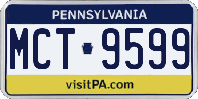 PA license plate MCT9599