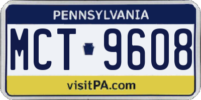 PA license plate MCT9608