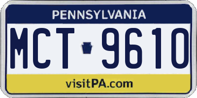 PA license plate MCT9610