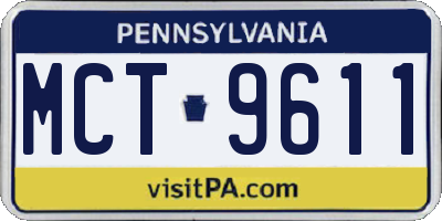 PA license plate MCT9611
