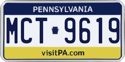 PA license plate MCT9619