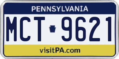 PA license plate MCT9621