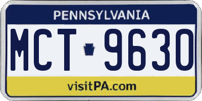 PA license plate MCT9630