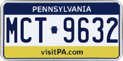 PA license plate MCT9632