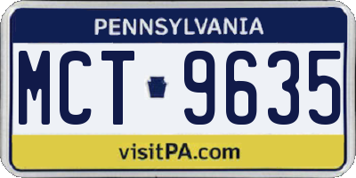 PA license plate MCT9635