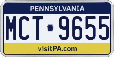 PA license plate MCT9655