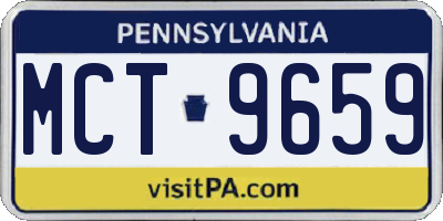 PA license plate MCT9659