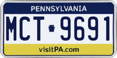 PA license plate MCT9691