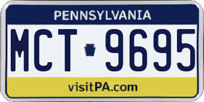 PA license plate MCT9695