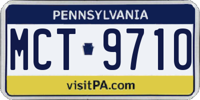 PA license plate MCT9710