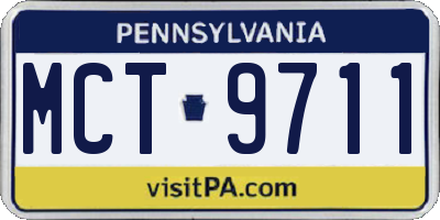 PA license plate MCT9711