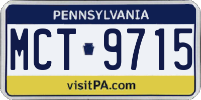 PA license plate MCT9715