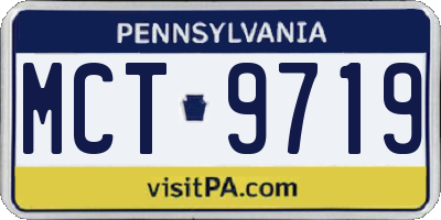 PA license plate MCT9719