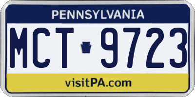 PA license plate MCT9723