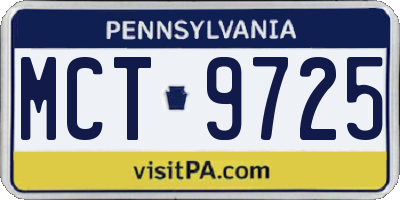 PA license plate MCT9725