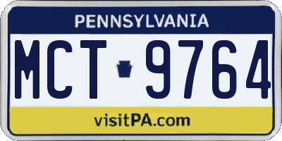 PA license plate MCT9764