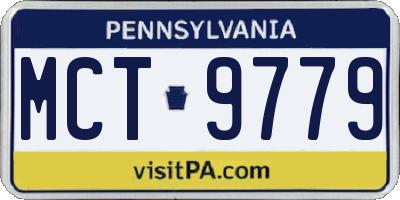 PA license plate MCT9779