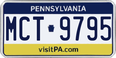 PA license plate MCT9795