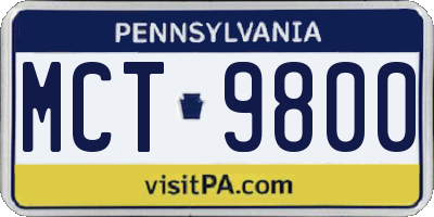 PA license plate MCT9800