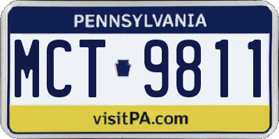 PA license plate MCT9811